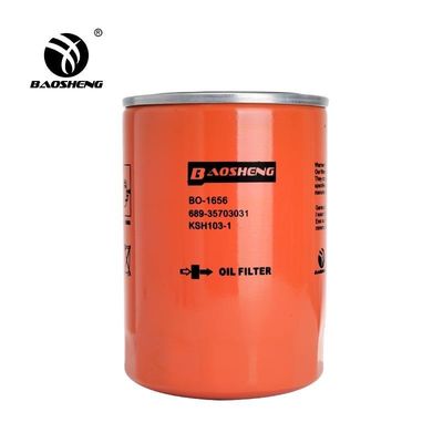 Yüksek sıcaklığa dayanıklı Büyük Kapasiteli Ekskavatör Yağ Filtresi KSH103-1 689-36703021 KATO 130mm Motor Koruması için