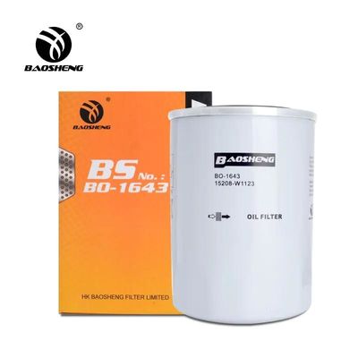 Yüksek sıcaklığa dayanıklı Büyük Kapasiteli Ekskavatör Yağ Filtresi 898075676 5208-W3401 135mm Yükseklik Motor Koruması